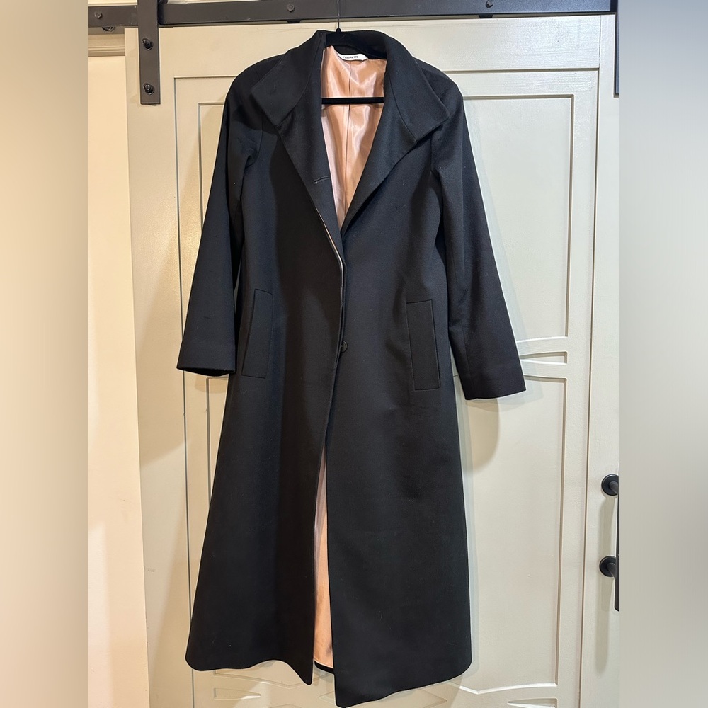 FLEURETTE BLACK CASHMERE SAN COAT 8